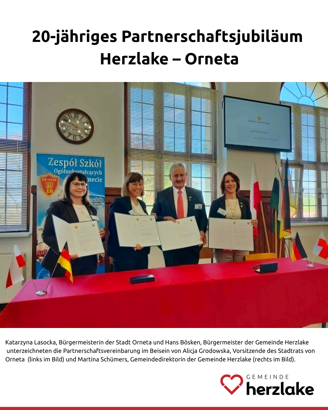 20-jähriges Partnerschaftsjubiläum Herzlake – Orneta - 1