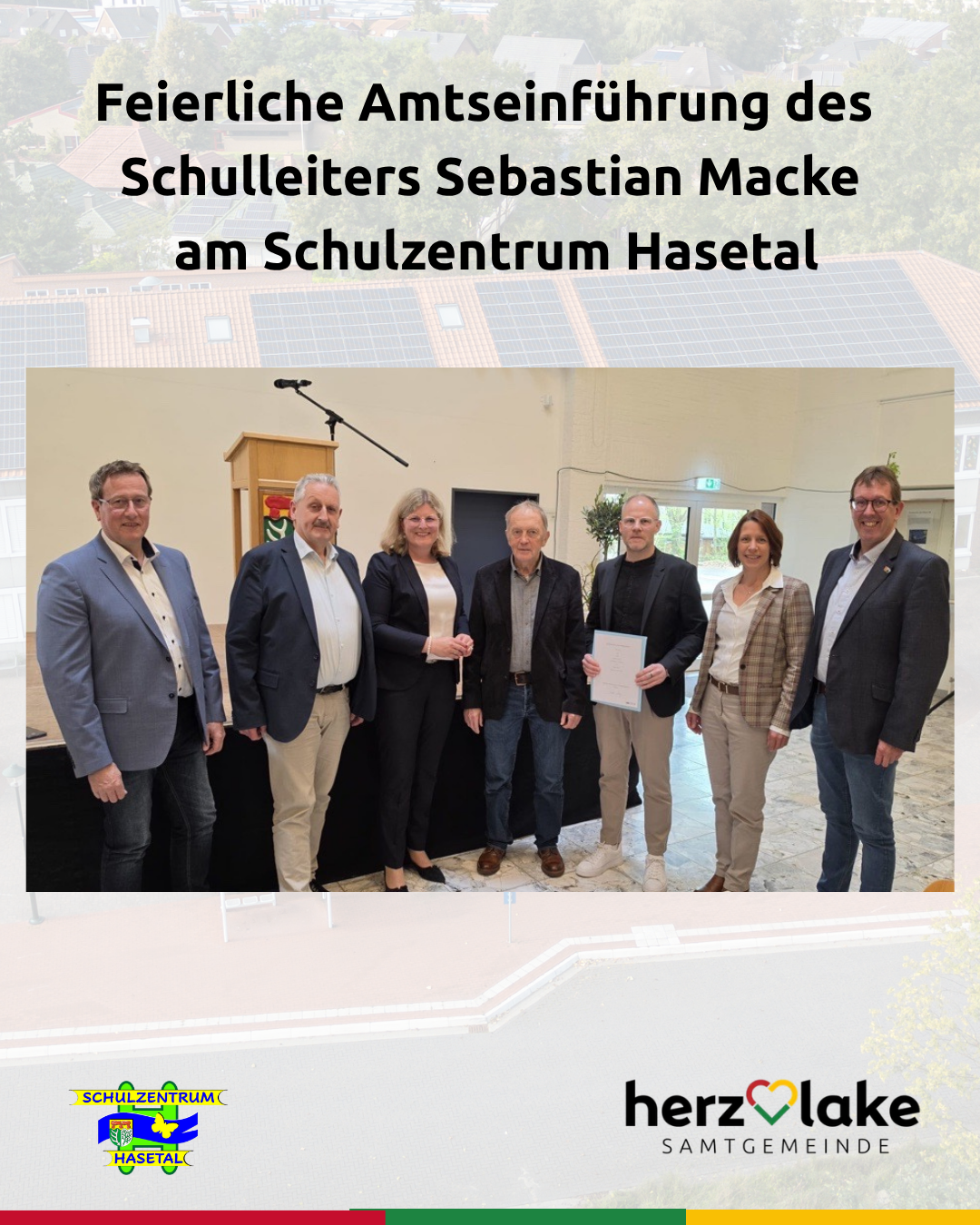 Feierliche Amtseinführung des Schulleiters Sebastian Macke am Schulzentrum Hasetal - 1