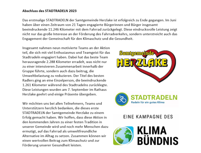 Stadtradeln 2023 Abschlussbericht 2